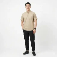 Kemeja koko Casual Lengan Pendek Pria model terbaru - Jfashion Yudhi Pink M