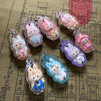 Labubu 拉布布 潮玩公仔 毛絨玩偶 收藏擺件 泰國泰牌 Labubu 阿贊比亞迷你拉布布   原廟真品泰牌