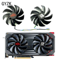 New For POWERCOLOR Radeon RX6600 6600XT 6650XT Red Devil OC Graphics Card Replacement Fan