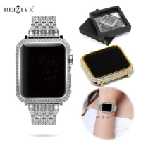 Luxury Diamond Case For Apple Watch Series 6 SE 5 4 7 41 45mm 40 44mm Screen protection Bumper Shell frame iWatch 321 38mm 42mm