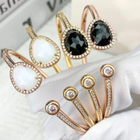 New Brand Luxury Fashion Classic Bangle Jewelry Cubic Zirconia For Men Party Wedding Bangle Top Quality Squar Bangle New Jewelry
