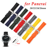 20mm 22mm 24mm 26mm Silicone Rubber Watch Strap for Panerai Sport Band for Omega Men Women Universal Replacement Bracelet Belt