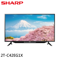 【SHARP 夏普】42型 智慧連網液晶顯示器-不含視訊盒/配送不安裝(2T-C42EG1X)