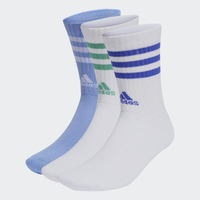 Adidas 3S C SPW CRW 3P [IC1325] 中筒襪 3雙入 經典 運動 訓練 休閒 足弓支撐 白藍