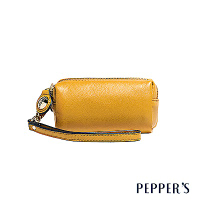 PEPPER`S Olivia 羊皮雙拉鍊零錢包 - 芥茉黃