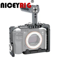 NICEYRIG Camera Cage Rig for Sony a7m3 a7r3 A7RIII a73 A7III a7m3 A7MIII A9 a7r2 A7RII a7s2 A7SII dslr Rig Top Hand 1/4 1/4" 3/8