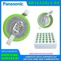 Panasonic BR1632A/FAN button lithium battery 3V industrial control motherboard with solder legs for high temperature resistance