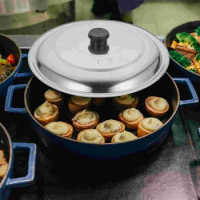 Cabilock Stainless Steel Cookware Pot Lid Pans Skillets Universal Cover Replacement Frying Pan Cast Iron Skillet 31Cm