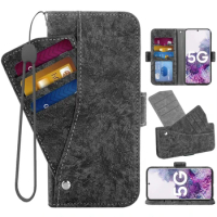 Flip Cover Leather Wallet Case For Samsung Galaxy S21 Ultra 5G S20 FE S10 Plus S10e Lite S9 S8 Active S7 S6 Edge Phone Cases