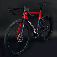 TWITTER AURORA- Carbon Fiber Road bycycle for men Ultra Light RIVAL-22S Racing Gravel Bike Disc Brake bicicleta road велосипеды
