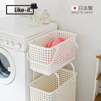 【日本like-it】日製可堆疊加高洗衣隙縫籃-M