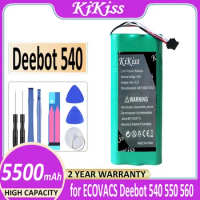 KliKiss Battery 5500mAh for Vacuum Cleanner ECOVACS Deebot 540 550 560 570 580 543 D56 D58 Bateria
