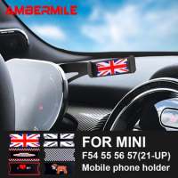Car Mobile Phone Holder for BMW Mini Cooper F54 F55 F56 F57 Accessories Interior 360°Rotation Accessories Aluminum Alloy ABS