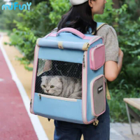 MiFuny Pet Trolley Case Multifunctional Cat and Dog Carrying Rolling Luggage Portable Breathable Small and Medium Sized Pet Cage