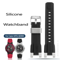 For Casio G-SHOCK Bracelet MTG-B2000 Undead Bird Watchband Waterproof Silicone Strap metal connector belt Men Rubber Watch Chain