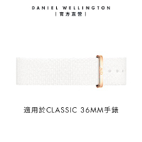 Daniel Wellington DW 錶帶 Classic Dover 18mm純淨白織紋錶帶-玫瑰金 DW00200166