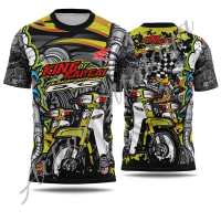 Áo Thun Jersey, Dành Cho Nam Và Nữ, Tay Ngắn, Malaysia, Yamaha RXZ Động Cơ, Thích Hợp Cho Nam Và Nữ,