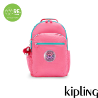 『首爾包』Kipling (網路獨家款) 活力泡泡粉紅機能手提後背包-SEOUL
