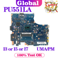 KEFU Mainboard For ASUS PU551LA PU551LD PU551L Pro551LA Pro551LD Pro551L Laptop Motherboard I3 I5 I7 4th Gen UMA/PM DDR3L
