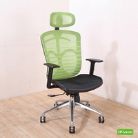 《DFhouse》肯尼斯電腦辦公椅(鋁合金椅腳) -綠色 電腦椅 書桌椅 人體工學椅