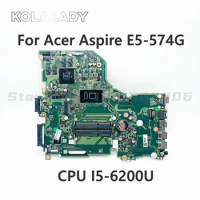 For Acer Aspire E5-574 E5-574G Laptop Motherboard DA0ZRWMB6G0 With I5-6200U CPU GPU N15V-GM-A1 DDR3 Notebook Mainboard 100% test