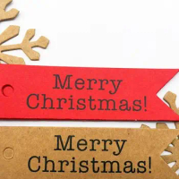 New 100pcs Decorative Merry Christmas Paper Gift Tags Label Hanging Cards DIY Home Party Decorations Christmas Accessories