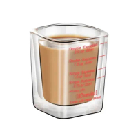 Coffee Measuring Cup with Scale, Liquid Heavy Glass, Espresso Shot Glasses