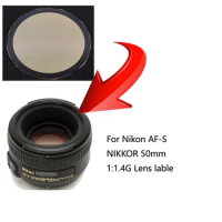 1PCS New For Nikon AF-S NIKKOR 105mm 1:2.8G ED VR 50mm 1:1.4G 50mm 1:1.8G LOGO Label Stickers,Digital camera Lens Label Stickers