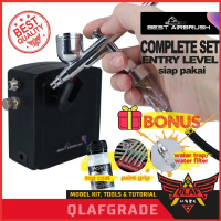 Termurah - BEST AIRBRUSH SET ENTRY LEVEL 1 mini compressor pen brush spray cat