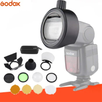 Godox S-R1 Flash Speedlight Adapter + AK-R1 Adapter Ring for Godox TT685 V860II V350 TT600 Yongnuo Canon Nikon Sony Flash