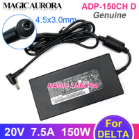 Genuine DELTA ADP-150CH D 150W Charger 20V 7.5A 4.5x3.0mm AC Adapter For MSI GF76 GF66 Gaming Laptop Power Supply A18-150P1A
