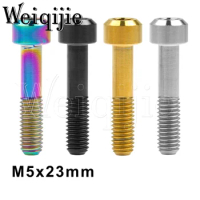 Weiqijie Titanium Bolt M5x23mm Hexagon Socket Screw for DIN912 Gr5 Bicycle Disc Accessories