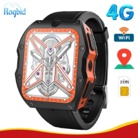 Rogbid Model X 4G Android Smart Watch Men 4G LTE 5.0MP 13.0MP Dual Cameras 4GB Ram 128GB Rom Quad Core Smartwatch WIFI GPS Watch