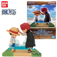 Bandai Genuine ONE PIECE Anime Figure WCF Shanks Luffy Action Figure Toys for Boys Girls Kids Christmas Gift Collectible Model