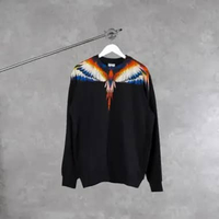 Sweater MARCELO BURLON WINGS ORANGE NAVY BLACK SWEATSHIRT 100% ORIGINAL XL
