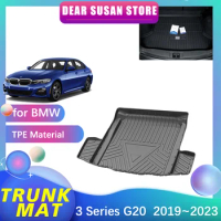 Special Rear Trunk Mat for BMW 3 Series G20 M340i M340d 330Li 2019~2023 Waterproof Floor Pad Space Decoration Tray Accessories
