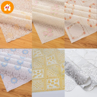 Portable AZ Waterproof PVC Tablecloth Table Cloth Dining Coffee Table 4 6 8 Seater Plastic Dining Ta