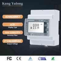 SDM630MCT MID Approved 1A/5A/333mV 3 Phase Multifunction LCD Display Smart Meter with RS485 Modbus