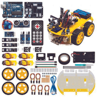 ชุดรถยนต์หุ่นยนต์ KEMEI 4WD สำหรับ UNO R3 พร้อมโปรแกรมกราฟิกและ STEM รองรับ Arduino IDE มาพร้อมบทช่ว