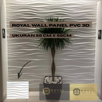 ROYAL WALL PANEL PVC 3D WARNA PUTIH