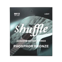 Shuffle Acoustic Guitar Strings SK12 Carbon Steel Core Phosphor Bronze Winding Antirust Coating Guitar String Guitar Accessories