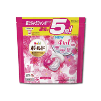 【日本P&amp;G】4D炭酸機能去污強洗淨洗衣凝膠球-牡丹花香60顆/粉紅袋(洗衣機槽膠囊精粉劑平輸品)