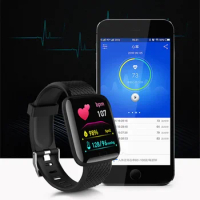 116 PLUS Smart Watch Color Screen Heart Rate Blood Pressure Blue-tooth Monitoring IP67 Waterproof Sport Smart Bracelet