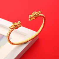 Dragon Bracelet Bangle For Men Women 24K Gold Bangle Mascot Jewelry Animal Bracelet Guyana South America Bangle