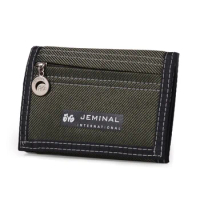 Mens Trifold Short Wallet With ID Window Simple Card Holder Bag Children's Canvas Small Pocket Coin Purse