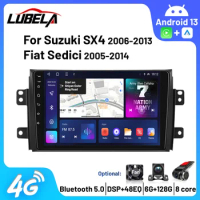 Subwoofer Car Audio Bluetooth Carplay Android Auto Car Amplifier DSP Automotive For Suzuki SX4 2006-2013 Fiat Sedici 2005-2014
