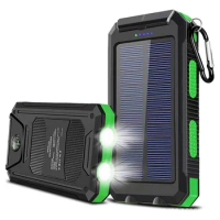 Solar Power Bank 20000 mAh for Xiaomi Mi 2 USB Solar Charger Powerbank External Battery Pack for iPhone Huawei Samsung Poverbank