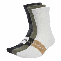 adidas Unisex Hiking Socks Trx Mt Sck 3Pp Kaos Kaki Outdoor Pria/Wanita [JX1094] Black L