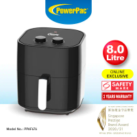 PowerPac Air Fryer XXL 8L with Hot Air Flow System (PPAF676)