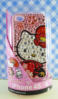 【震撼精品百貨】Hello Kitty 凱蒂貓~HELLO KITTY iPhone4貼鑽手機殼-粉和服